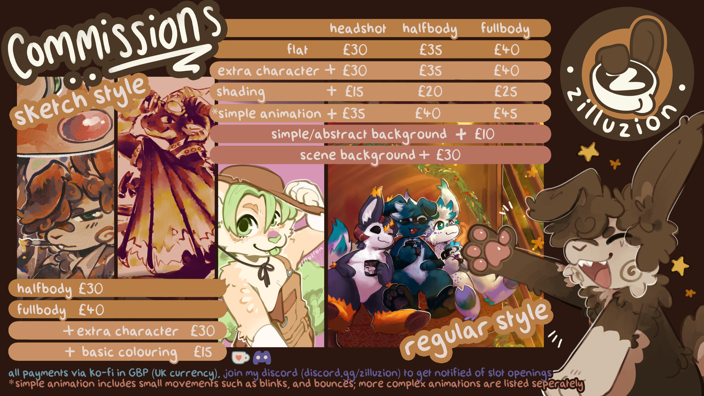 commission price sheet