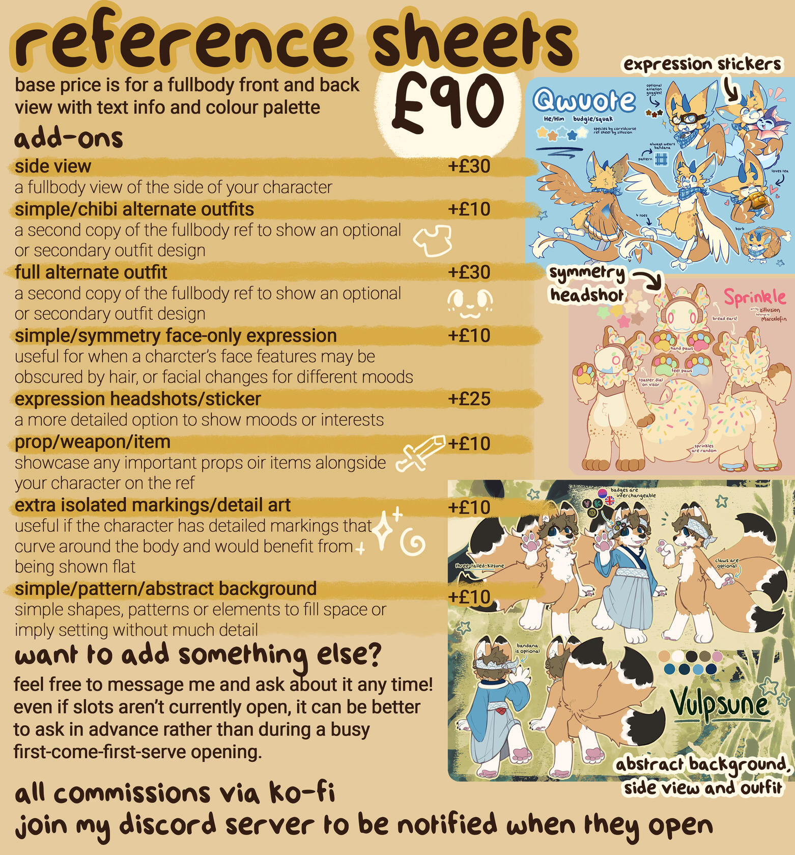 reference sheets price sheet, click to expand.