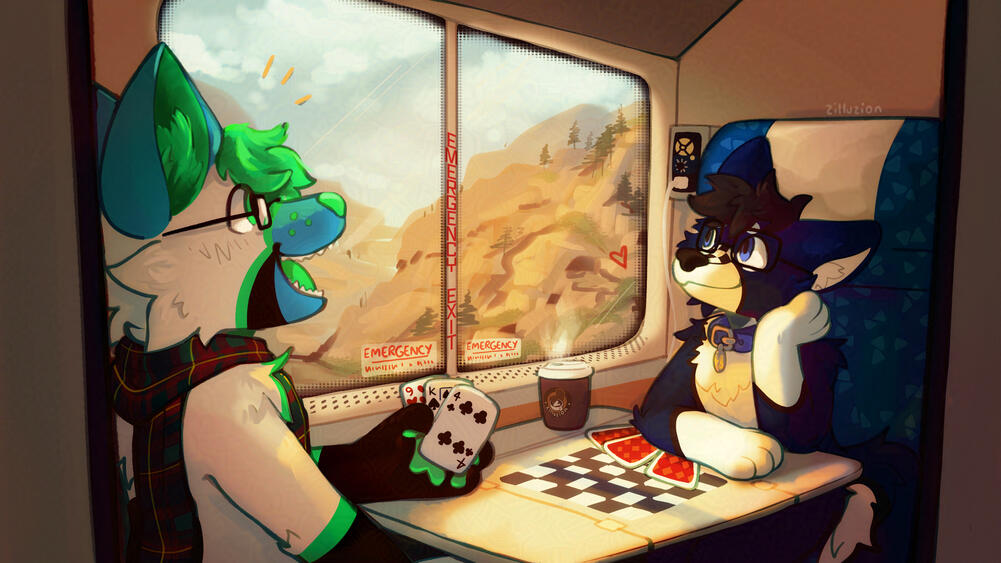 for GrayTheWolf, classic style + extra character, shading & rendering, scene background