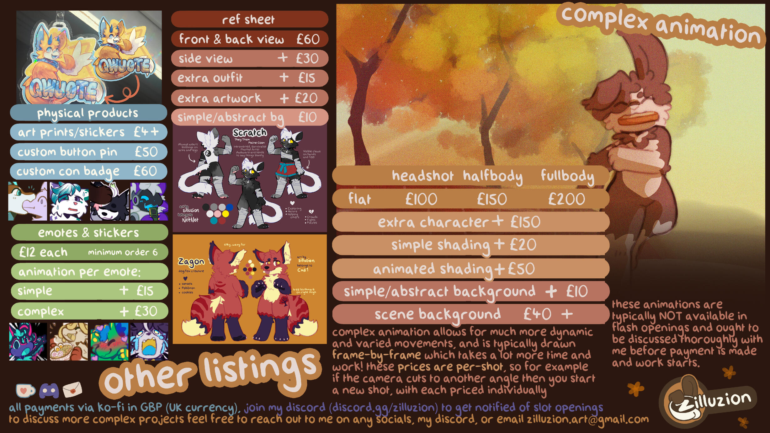 commission price sheet 2